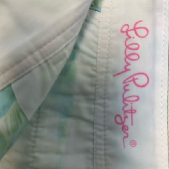 Lilly Pulitzer Shorts Callahan Limeade It’s a Zoo Lime Green Aqua Blue - Picture 5 of 6